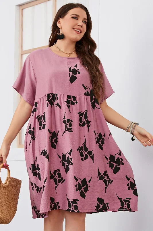 Plus Size Midi Casual Dress