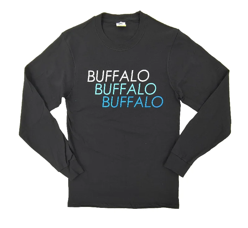 *SALE* Black BUFFALO Repeat Text LST