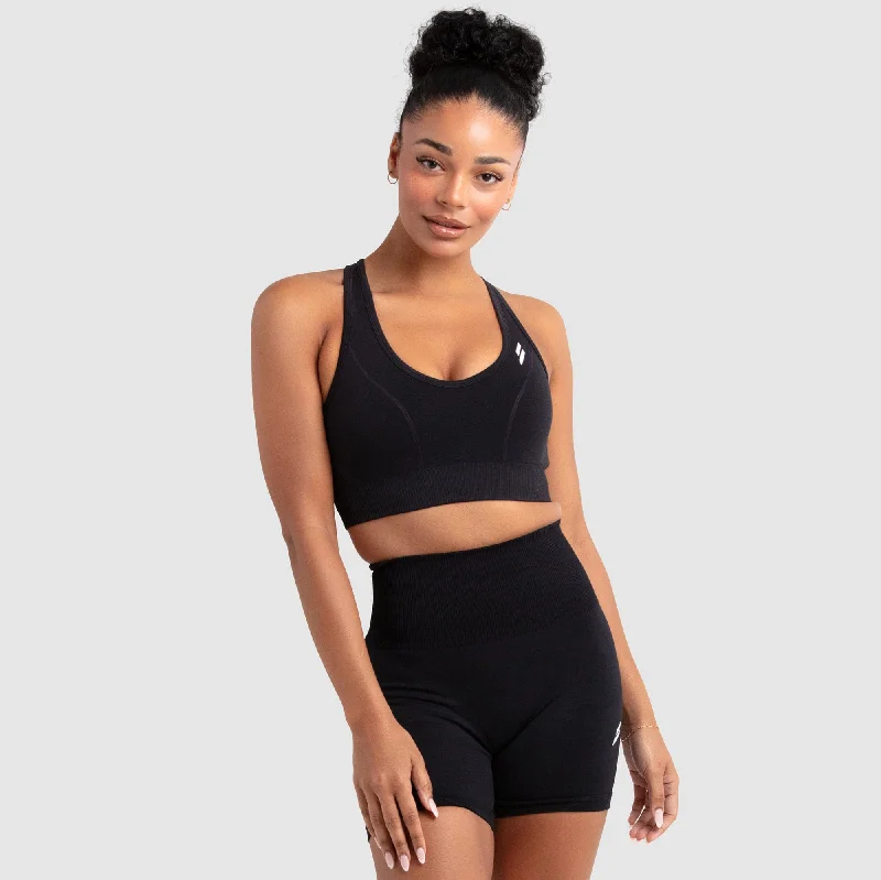 Sleeveless Women's Linen Crop Top in Natural for a Breathable and Casual Summer StyleHyperflex 2 Crop - Jet Black