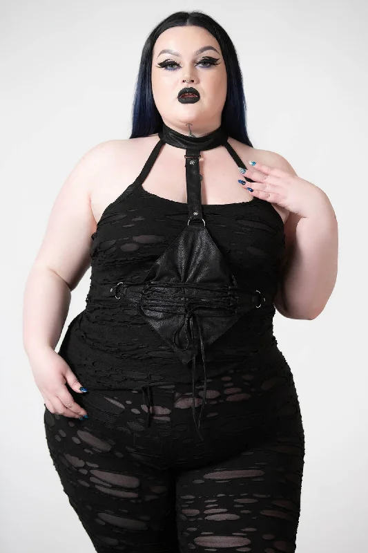 Office - wear halter top in a classic color for a professional lookDystopian Halter Top [PLUS]