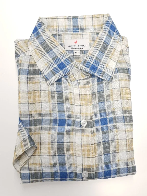 Michel Rouen Printed Linen Shirt