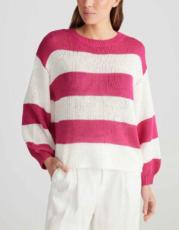 Driftwood Knit - Pink/White