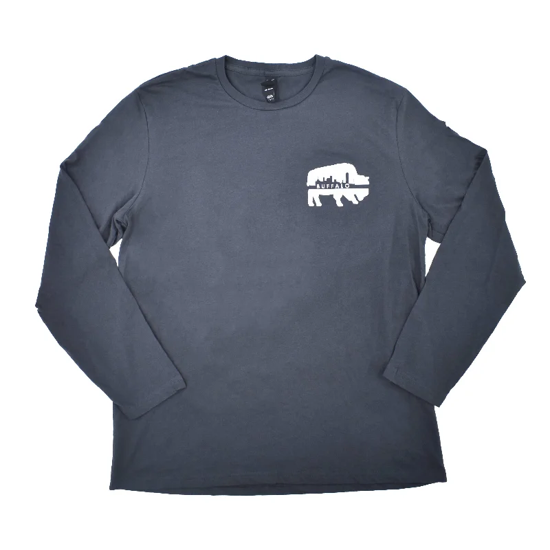 Buffalo Skyline Charcoal Grey Long Sleeve Shirt