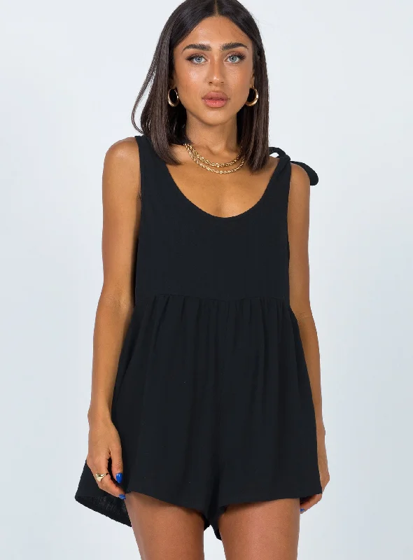 Ankle - length cover ups for a more covered - up and stylish beach lookTay Romper Black