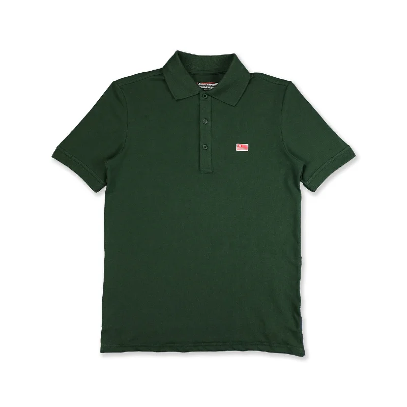 Fair - trade polo shirt supporting ethical productionTMC Flag (1 inch) Polo - Forest Green