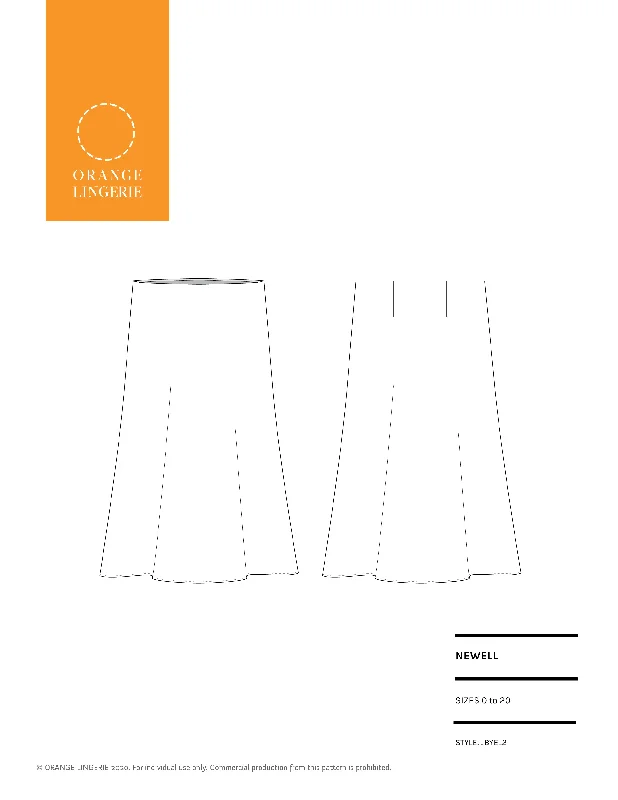 Petite - sized pencil skirt with a shorter hemlineNewell Slip Skirt PDF Sewing Pattern