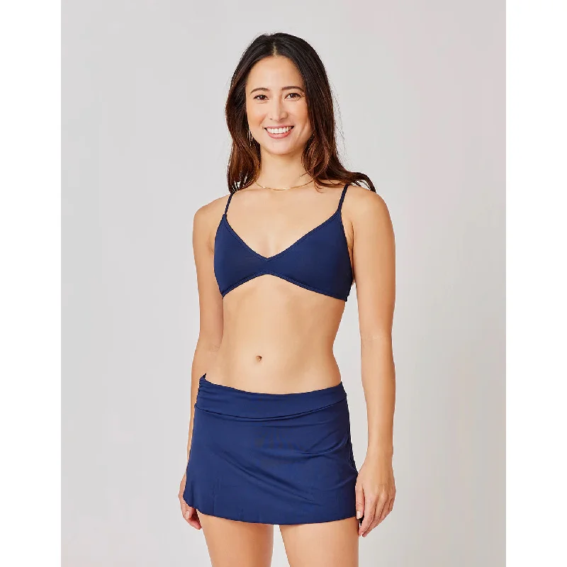 Metallic - thread cover ups for a sparkly beachside eventCarve Hoku Swim Skirt: Navy