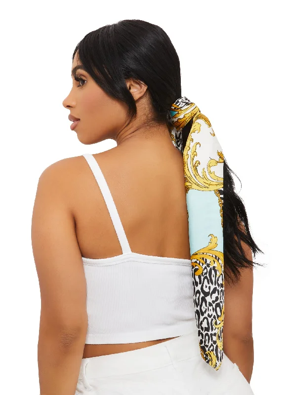 Wrinkle - resistant cover ups for easy travel to beach destinationsPrinted Multiway Scarf