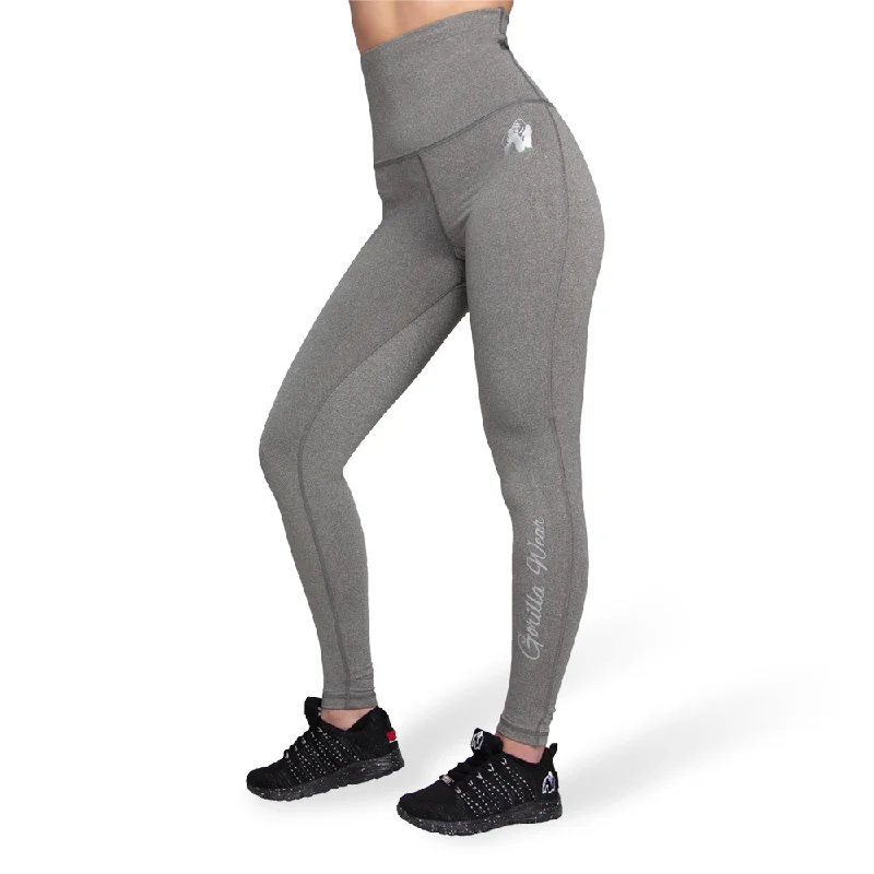 Women's Faux Leather Tight Trousers with Studded Details in Brown for an Edgy StyleAnnapolis Workout Legging - Gray