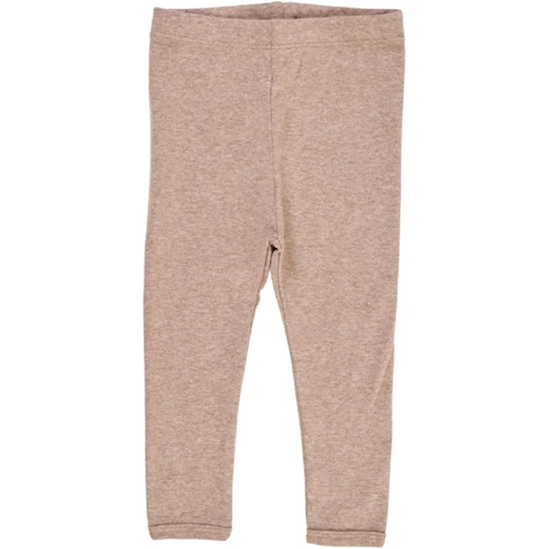 Women's High - Waisted Tight Trousers with Side Slits in Beige for a Trendy LookCopenhagen Colors Natural Melange Leggings