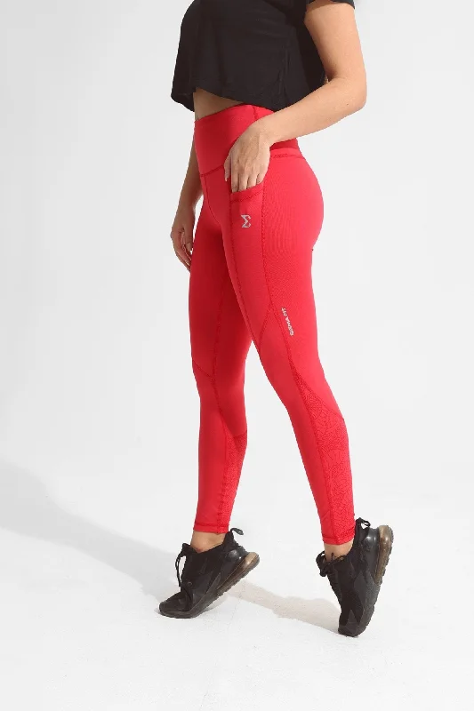 Women's Tight Trousers with Mesh Panels in Black for a Sexy and Modern AppearanceViva Magenta Revival leggings