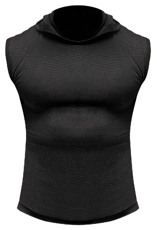 High - Neck Women's Silk Blend Tank Tops for a Luxurious FeelBlack Nite Hoodie Tank