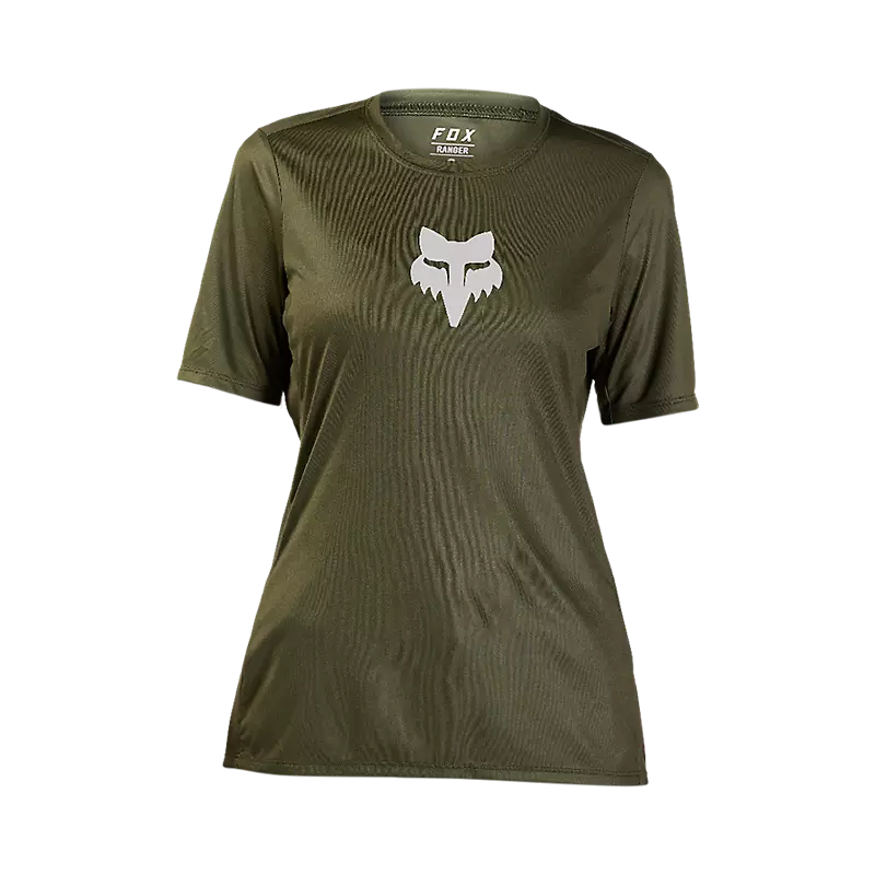 Fox Racing Ranger Short Sleeve MTB Jersey - Foxhead - Womens - Olive Green