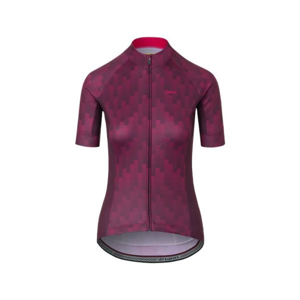 Giro Chrono Sport Short Sleeve Road Jersey - Womens - Dark Cherry-Raspberry Towers