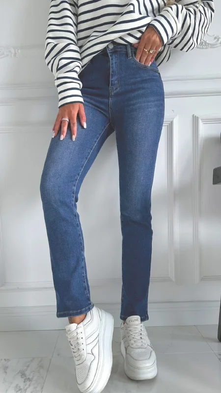 Bootcut women jeans to complement various shoe stylesWinona Mid Denim High Waisted Slim Fit Jeans