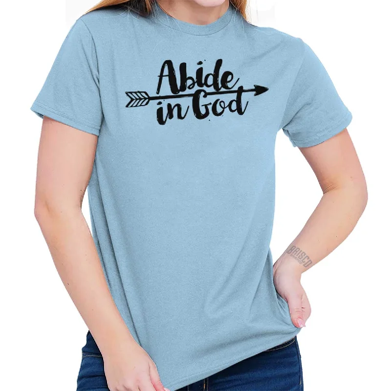 V - Neck Women T Shirt to Enhance the NecklineAbide God T Shirt