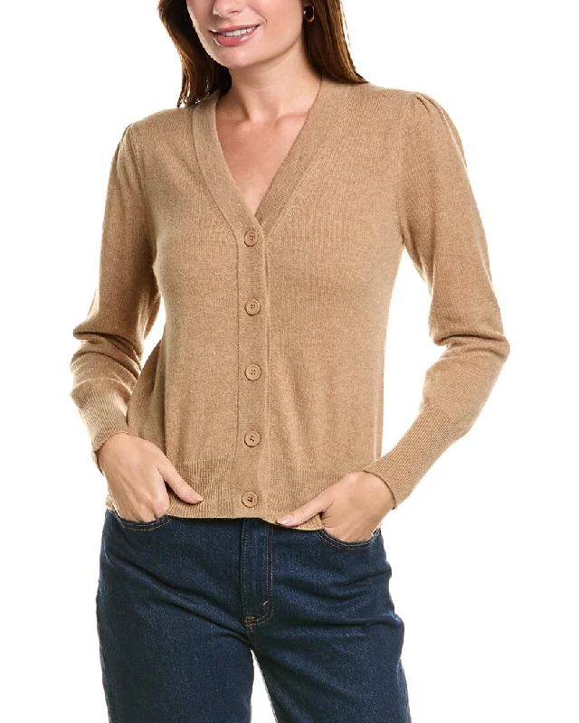 open front women cardigan for easy stylingForte Cashmere Buttoned Short Cashmere Cardigan