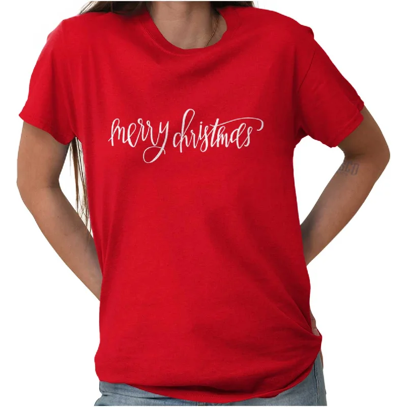 Puff Sleeve Women T Shirt for a Fashion - Forward LookMerry Christmas T Shirt