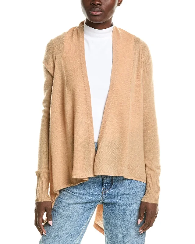 organic cotton women cardigan for an eco - friendly choiceQUINN Cropped Shawl Collar Cashmere Cardigan