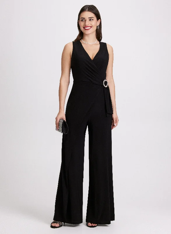 Wrap - Style Women Dress with Adjustable Fit for All Body TypesEmbellished Wide-Leg Jumpsuit