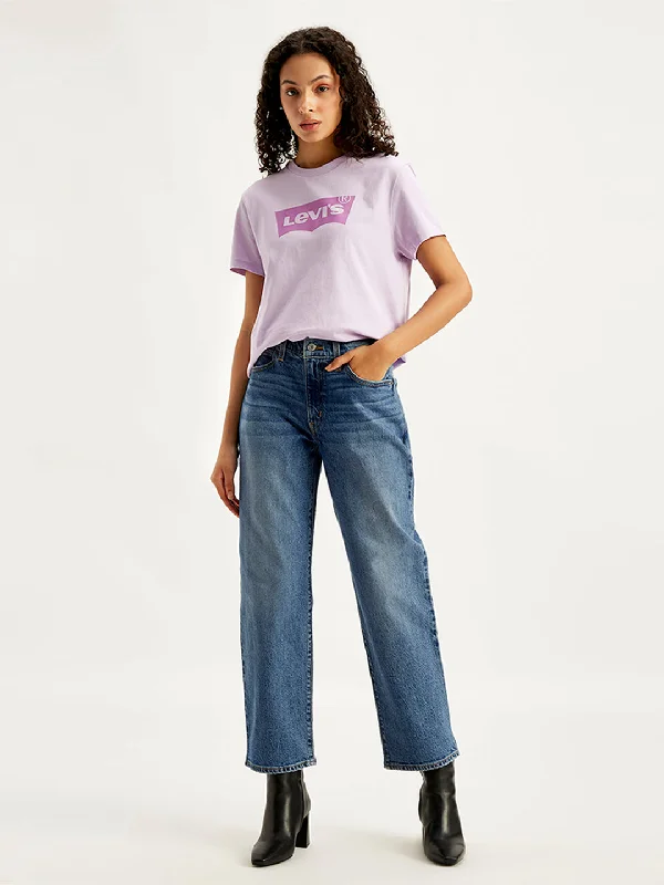 Mom jeans for a nostalgic and casual lookWomen's High Rise 94 Baggy Fit Blue Jeans