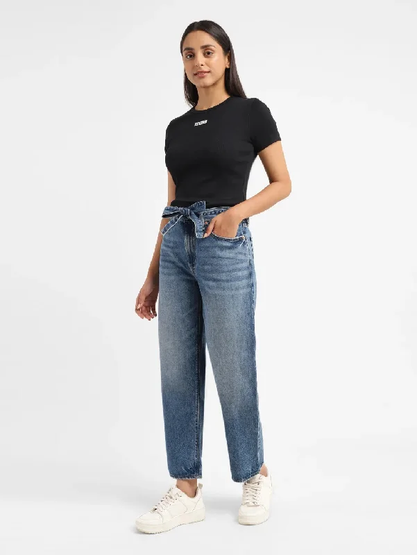 Wide - leg women jeans for a modern and relaxed vibeWomen's High Rise 94 Baggy Loose Fit Jeans