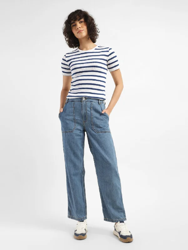 Mom jeans for a nostalgic and casual lookWomen's Mid Rise 94 Baggy Fit Cargo Jeans