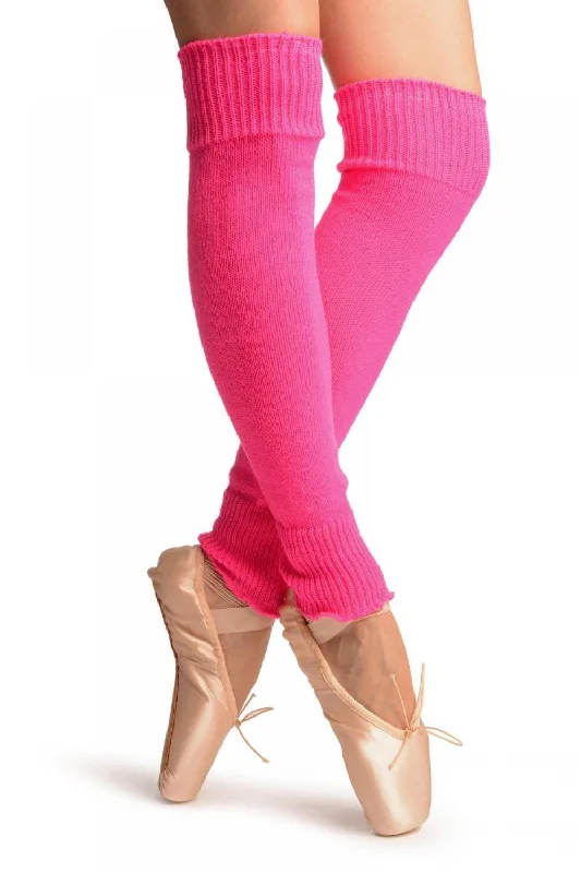 Neon Pink Fluorescent Dance/Ballet Leg Warmers