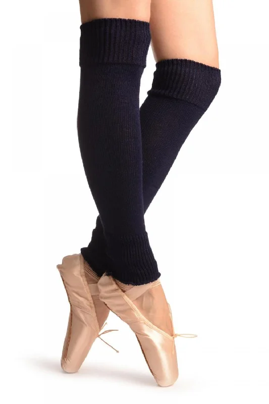 Oxford Blue Plain Dance/Ballet Leg Warmers