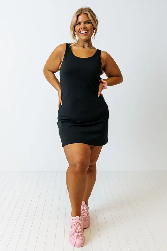 Little Black Women Dress with Sequins for a Glamorous Night OutBack At It Again Athletic Dress Curves