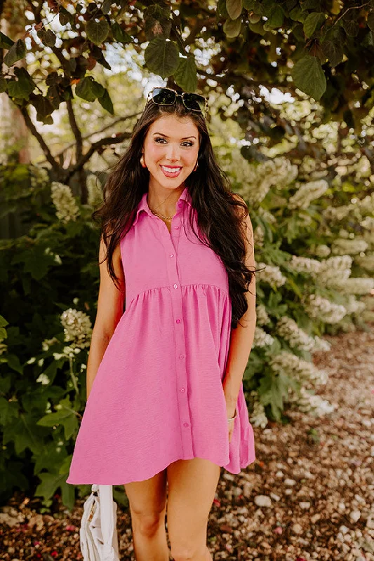 Ruffled Women Dress with Multiple Layers for a Playful and Girly StyleWrite It Down Tunic Dress In Pink