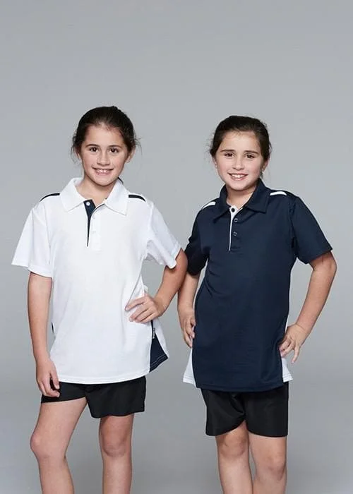 Long - sleeve polo shirt in lightweight polyester for layeringAussie Pacific Paterson Kids Polo Shirt 3305