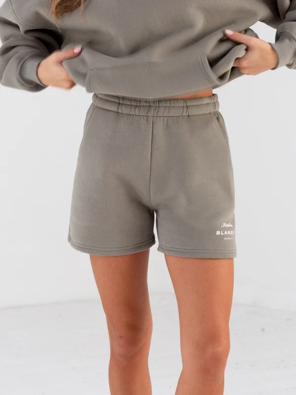 Cuffed Women Shorts for a Laid - Back and Trendy LookItalia Jogger Shorts - Stone Grey