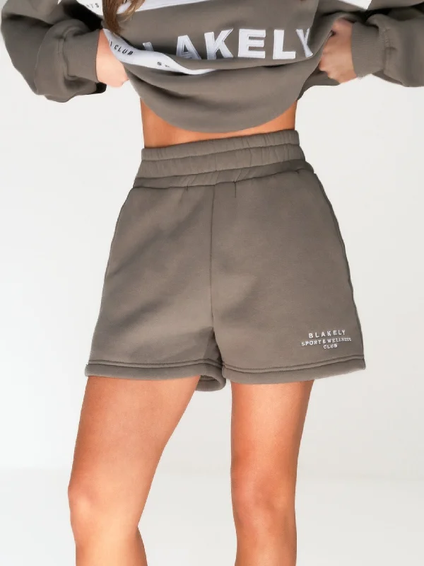 Leather Look Women Shorts for an Edgy and Chic StyleSerena Jogger Shorts - Safari Green