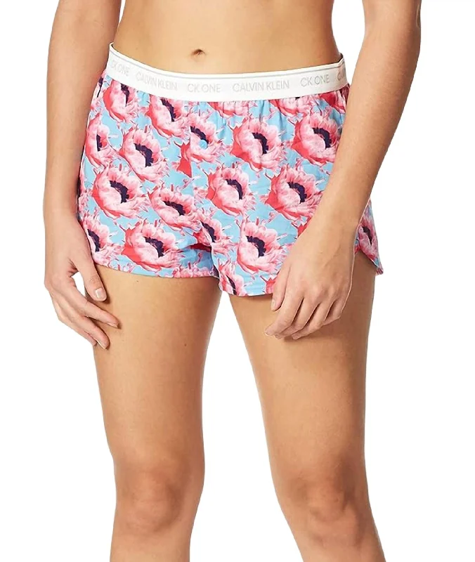 Printed Animal Print Women Shorts for a Wild and Stylish AppearanceCotton Sleep Short In Pink Smoothie Floral