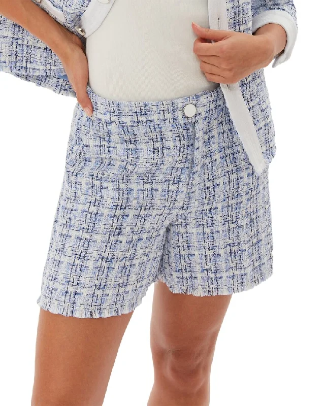 Printed Floral Women Shorts for a Summer - Ready Styleecru Tweed Wool-Blend Short