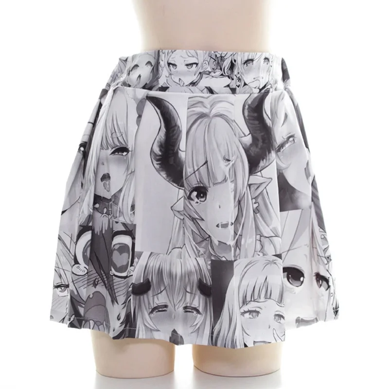 Mini - length leather skirt for a bold and edgy styleFlowing Ahegao Skirt