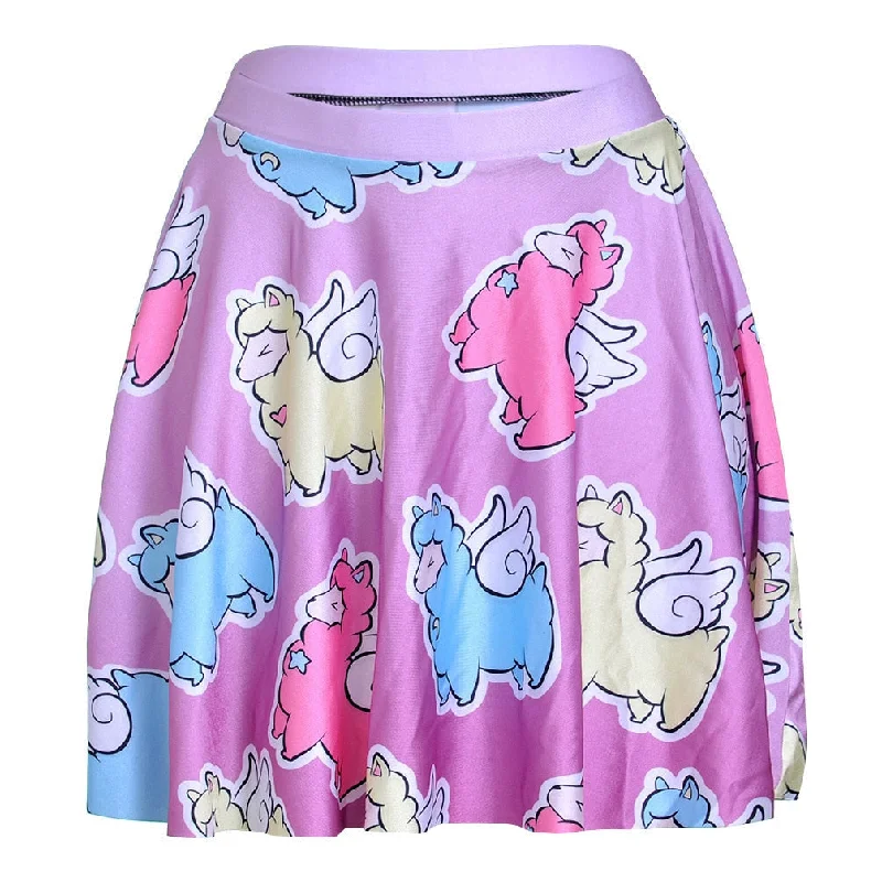 Maternity maxi skirt for comfortable and stylish pregnancy wearFlying Llama Skirt