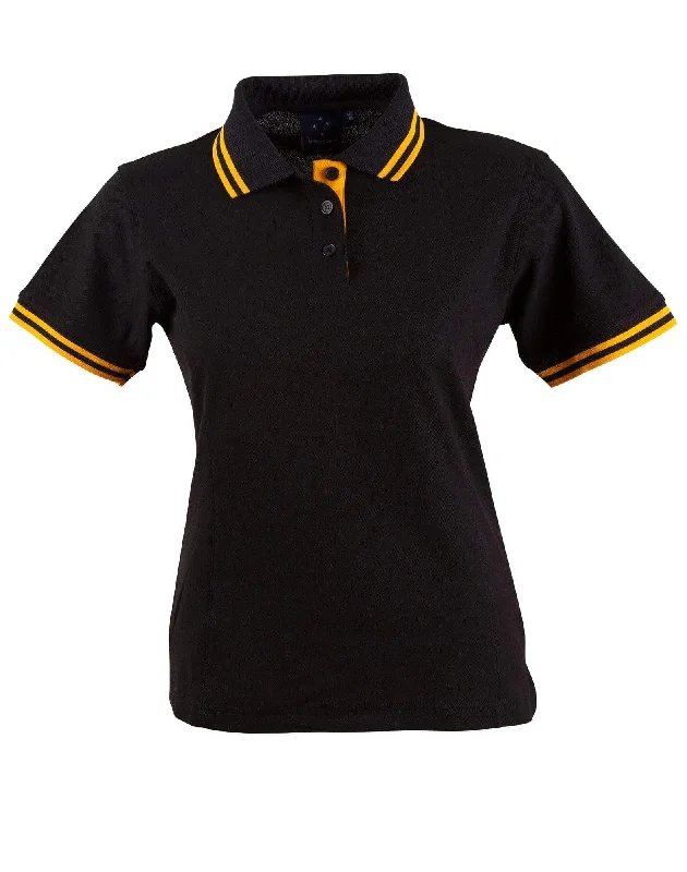 Metallic - trimmed polo shirt for a glamorous lookGrace Polo Women's Ps66