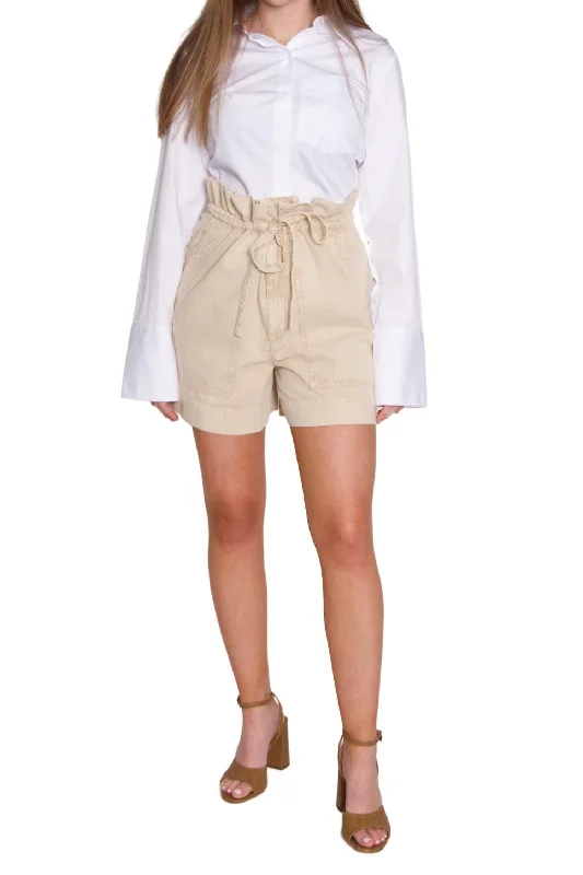 Twill Women Shorts with a Smooth Texture and DurabilityIpolyte Shorts In Sand