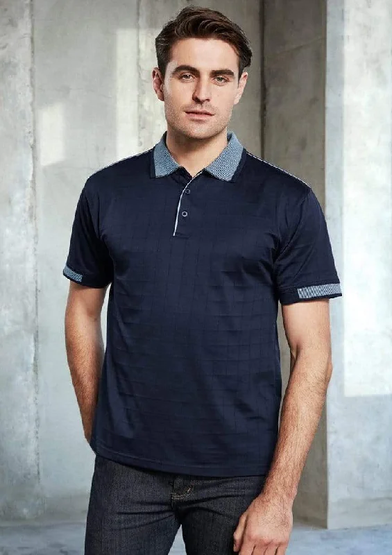 Machine - washable polo shirt in durable jersey fabricBiz Collection Men’s Noosa Self Check Polo P9100