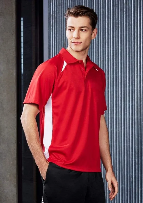 Striped linen blend polo shirt for summer beach partiesBiz Collection Men’s Splice Polo P7700