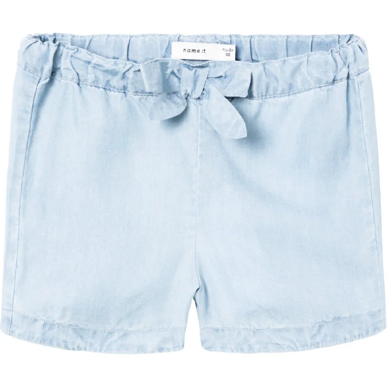 High - Waisted Women Shorts for a Retro and Flattering LookName It Light Blue Denim Bella Wide Denim Shorts