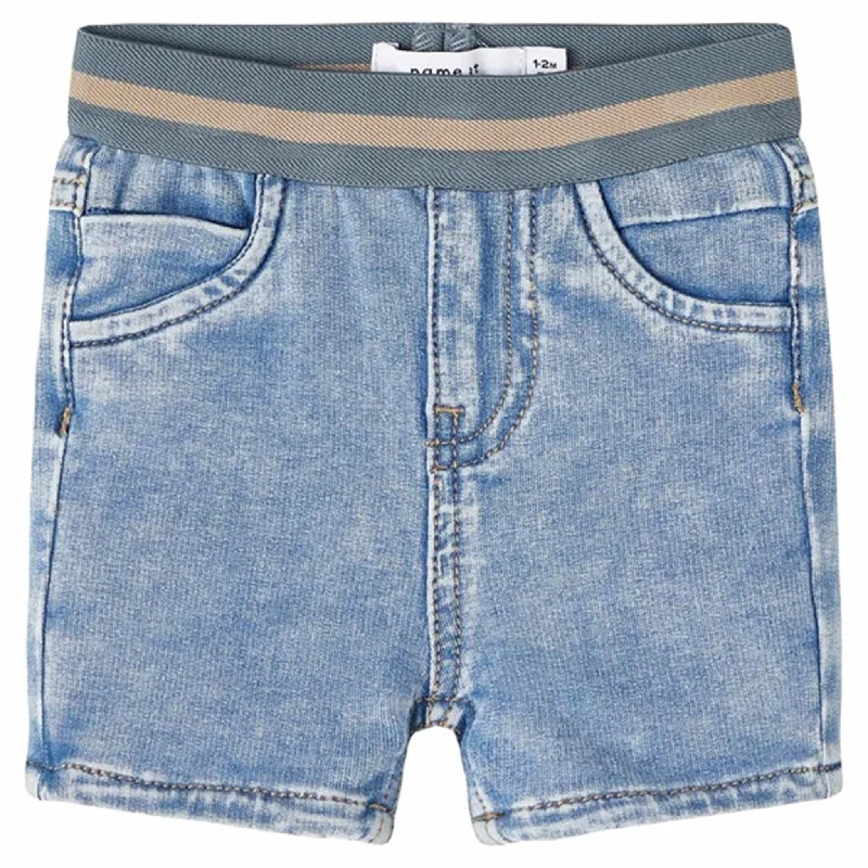 Cargo Women Shorts with Multiple Pockets for FunctionalityName it Light Blue Denim Silas Denim Shorts