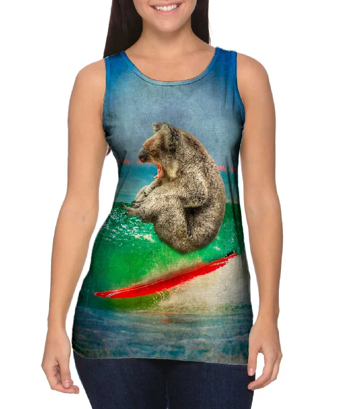 Women's Longline Tank Tops with Abstract PrintsSurf Koala