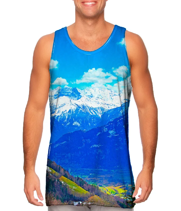 V - Neck Women's Moisture - Wicking Tank Tops for RunningSwiss Alps