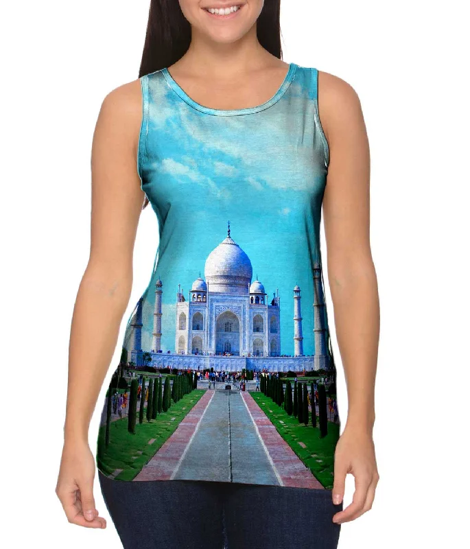 Plus Size Women's Embroidered Tank Tops in Boho StylesTaj Mahal India