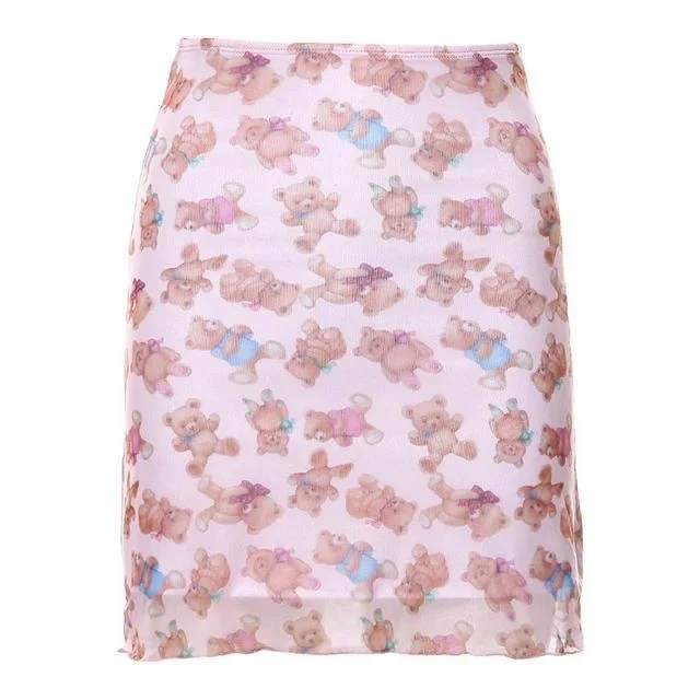 Animal - print wrap skirt for a wild and stylish statementTeddyland Skirt