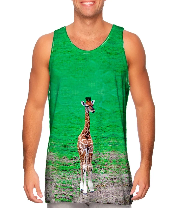 Women's Longline Tank Tops with Abstract PrintsTender Giraffe