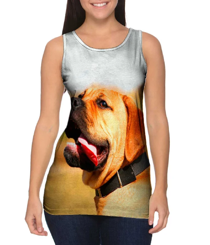 Plus Size Women's Criss - Cross Back Tank Tops in Neon ColorsTender Mastiff